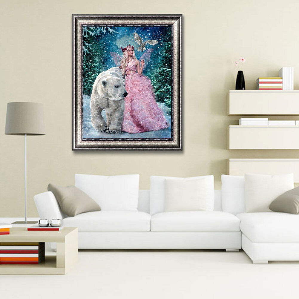 Beauty Polar Bear DIY Full Drill Diamond Painting Embroidery Art Home Decor