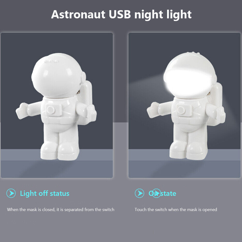 USB Night Light LED Astronaut Reading Desk Table Space Decoration Lighting
