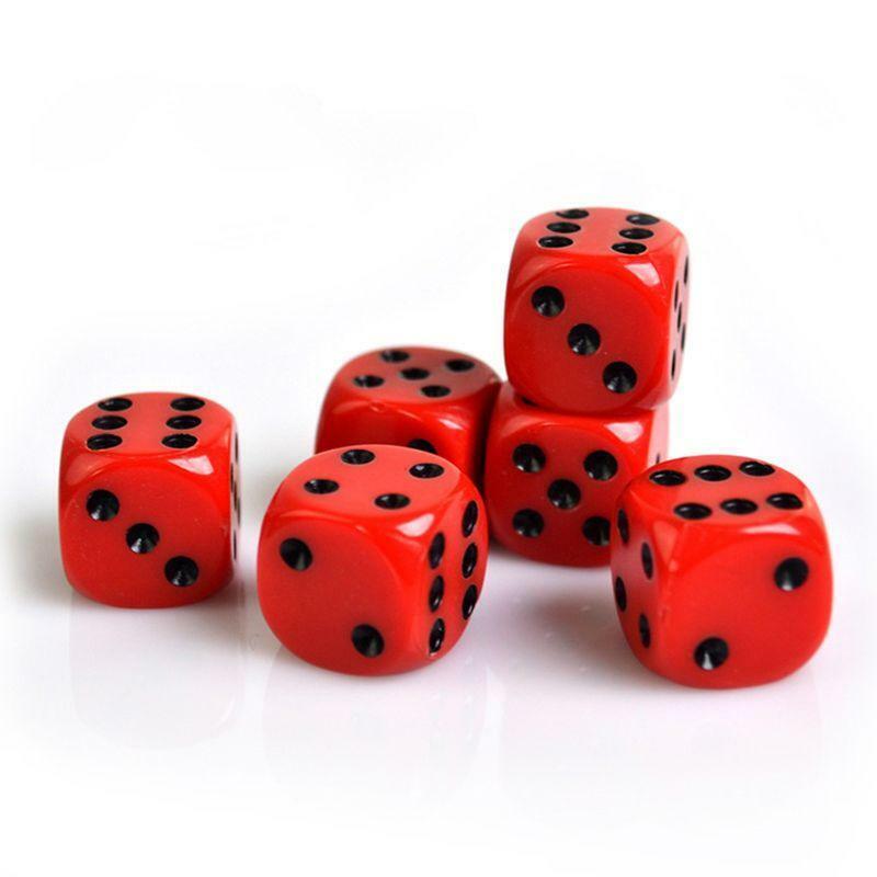 24pcs/set 16mm Dice Round Corner Point Dice RPG Gambling Games Cube Party Board