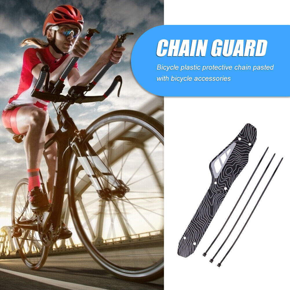PP Bicycle Chain Stay Guard MTB Road Bike Frame Protector Cover (Black)