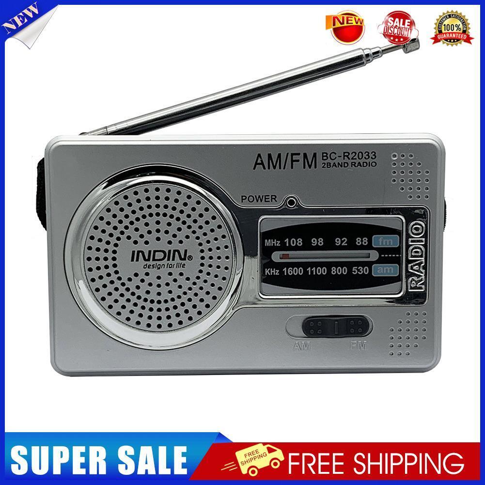 Mini Portable Light Radio Outdoor Emergency AM FM Dual Band with Antenna