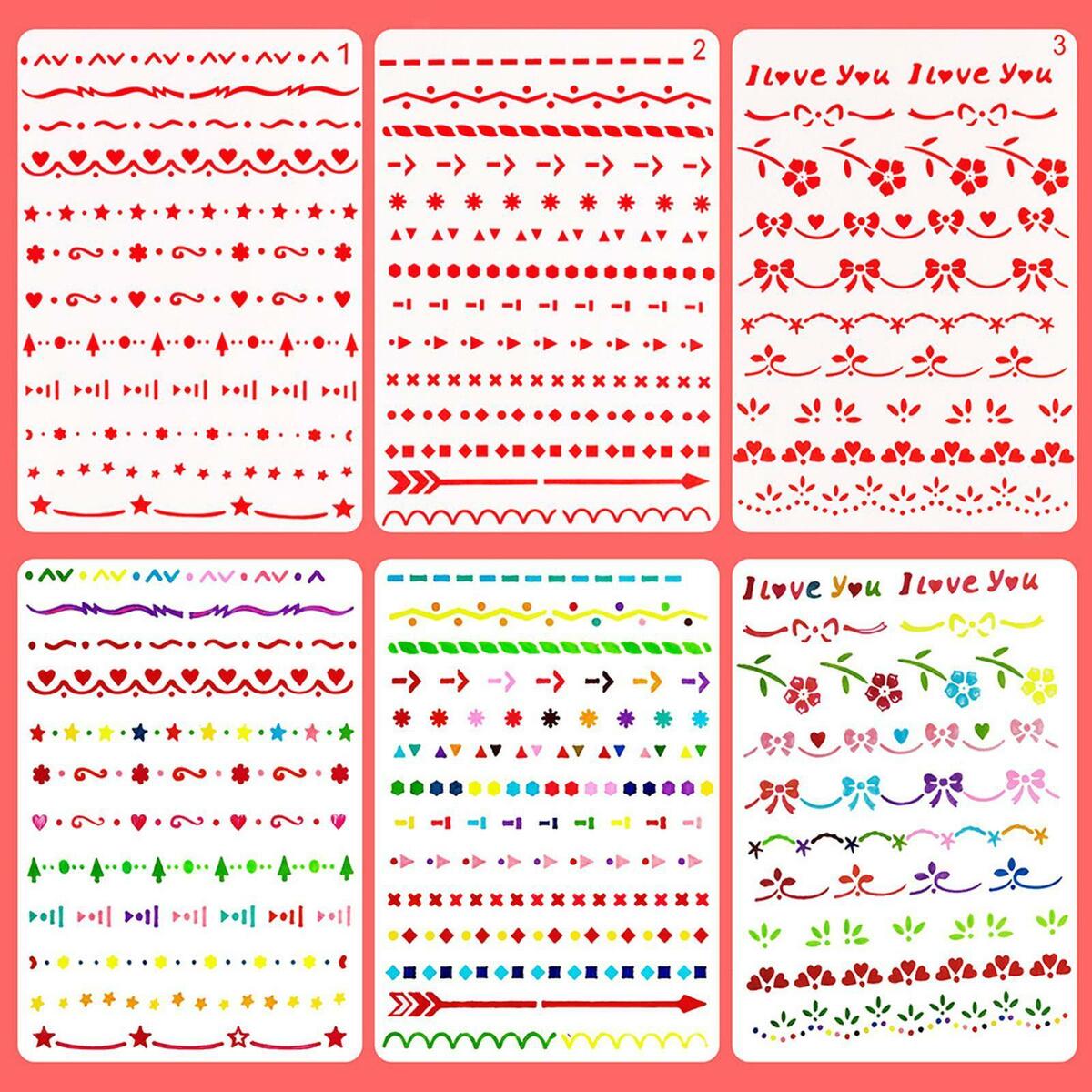 Mixed  Template Stamp Stencil Lace for  Card Making