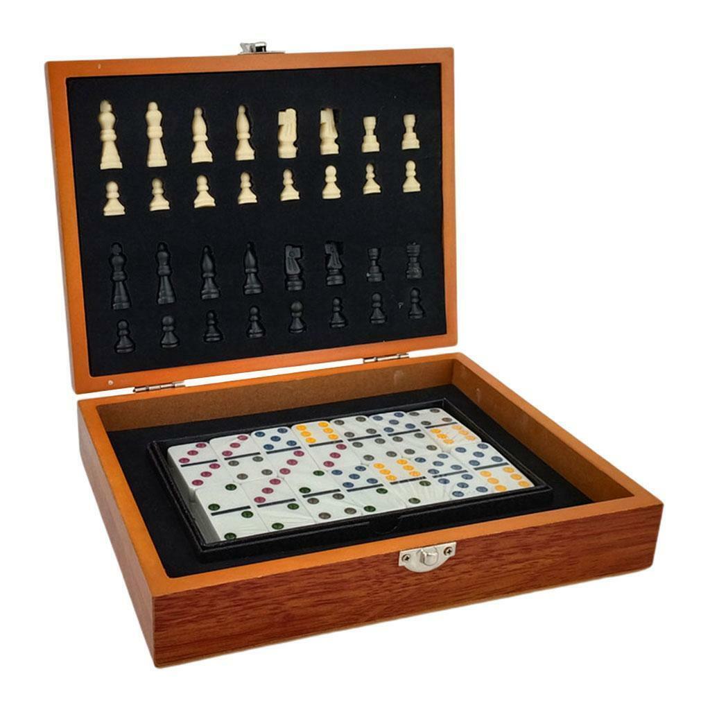 International Chess and Dominoes Set Board  for Children Family