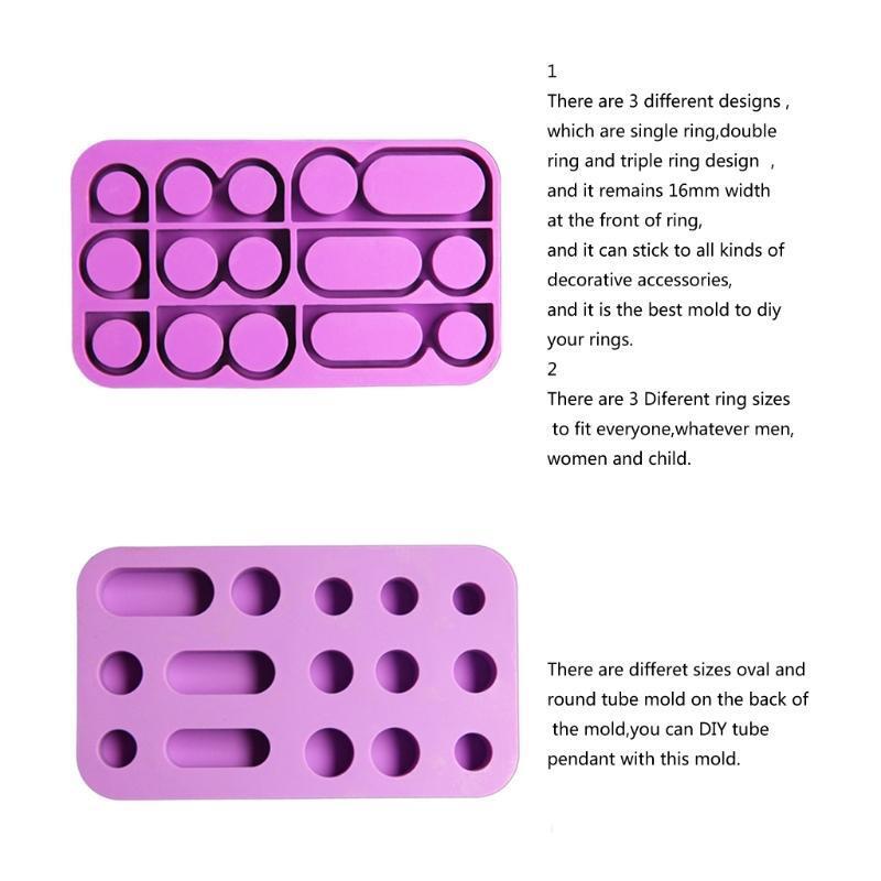 Jewelry Silicone Mold Set DIY Art Crafts Ring Making Tool Decorative Accessories