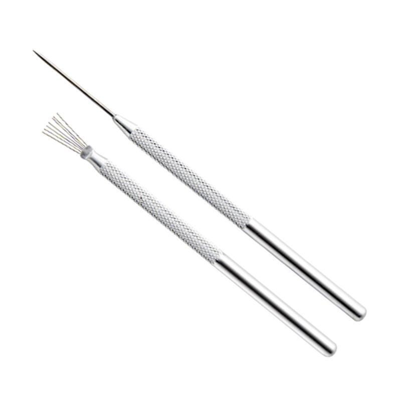 2 Pcs Feather Pin Pro Needle Wire Texture Pottery Clay Tools Set Texture Brush