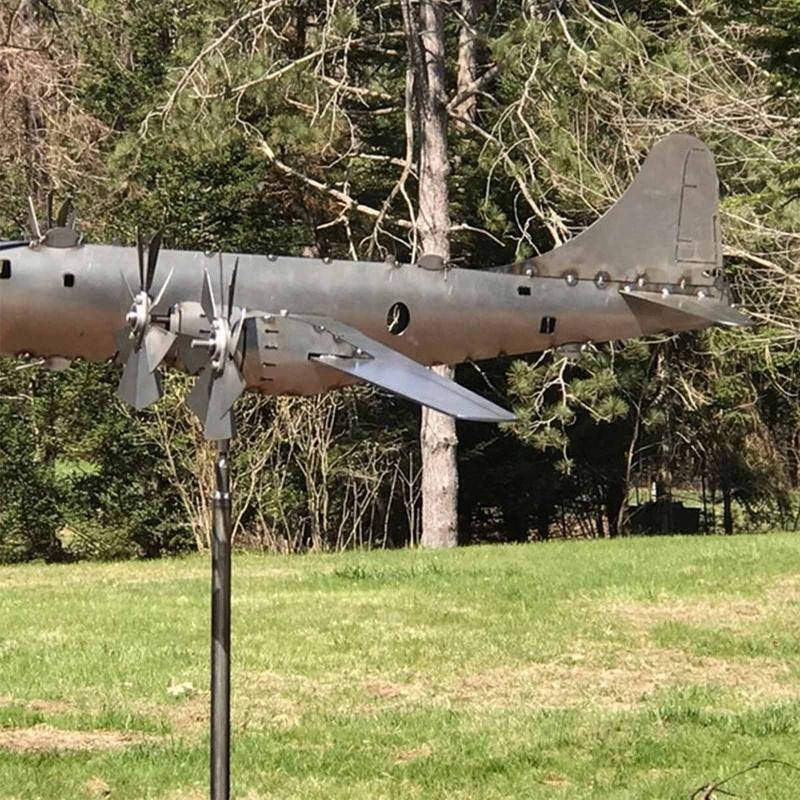 Super Fortress Aircraft Windmill Ig Popular Wind Gyro Metal Windmill B-29 Plane