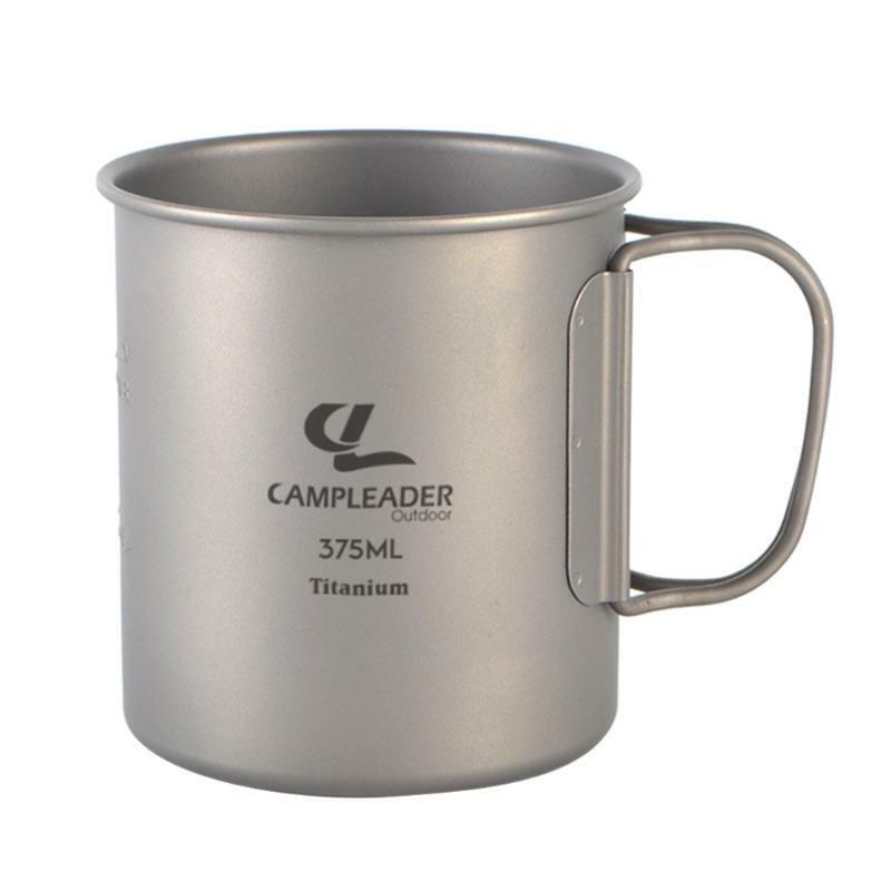 Ultralight Titanium Cup Outdoor Portable Camping Picnic Water Cup Mug 375ml