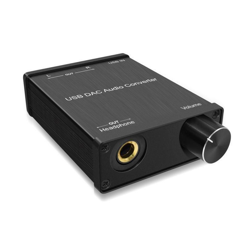 USB DAC Audio Converter USB to Optical Coaxial or Stereo RCA L/R 3.5mm Adapter