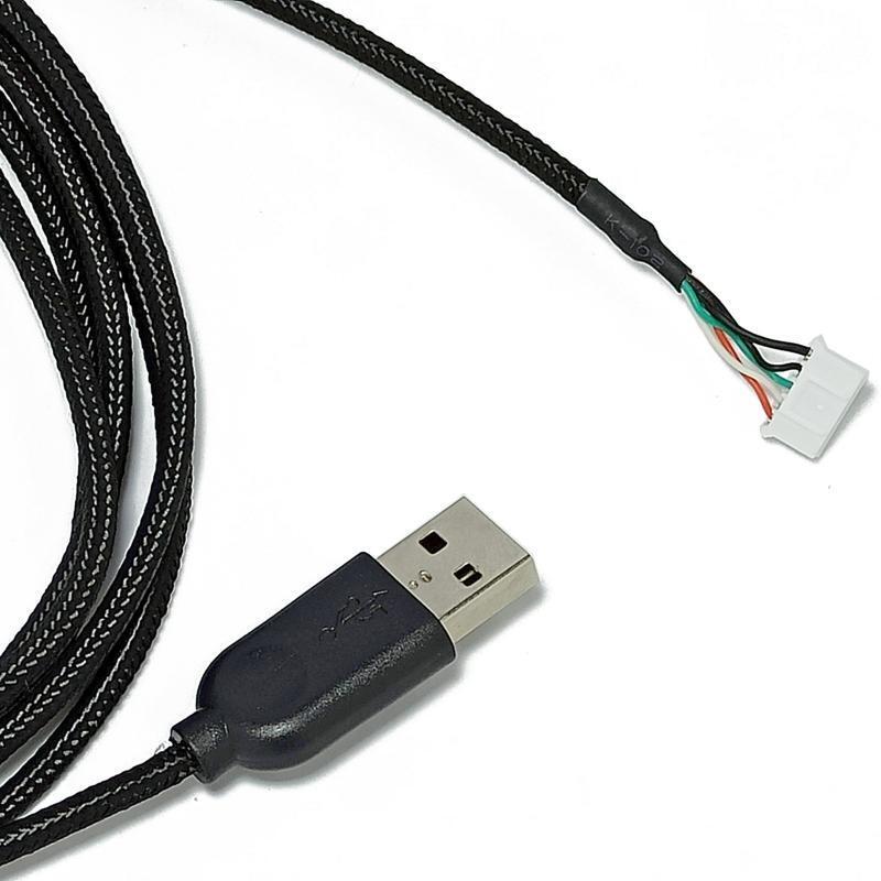 2 Meters USB Mouse Cable Mouse Line Braided Durable for Logitech G600 Mouse Wire