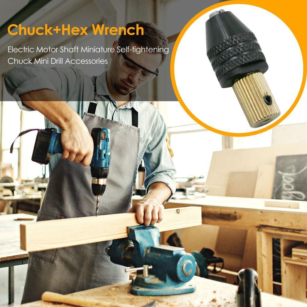 Electric Motor Shaft Self-tightening Chuck Mini Drill Accessories (3.17mm)