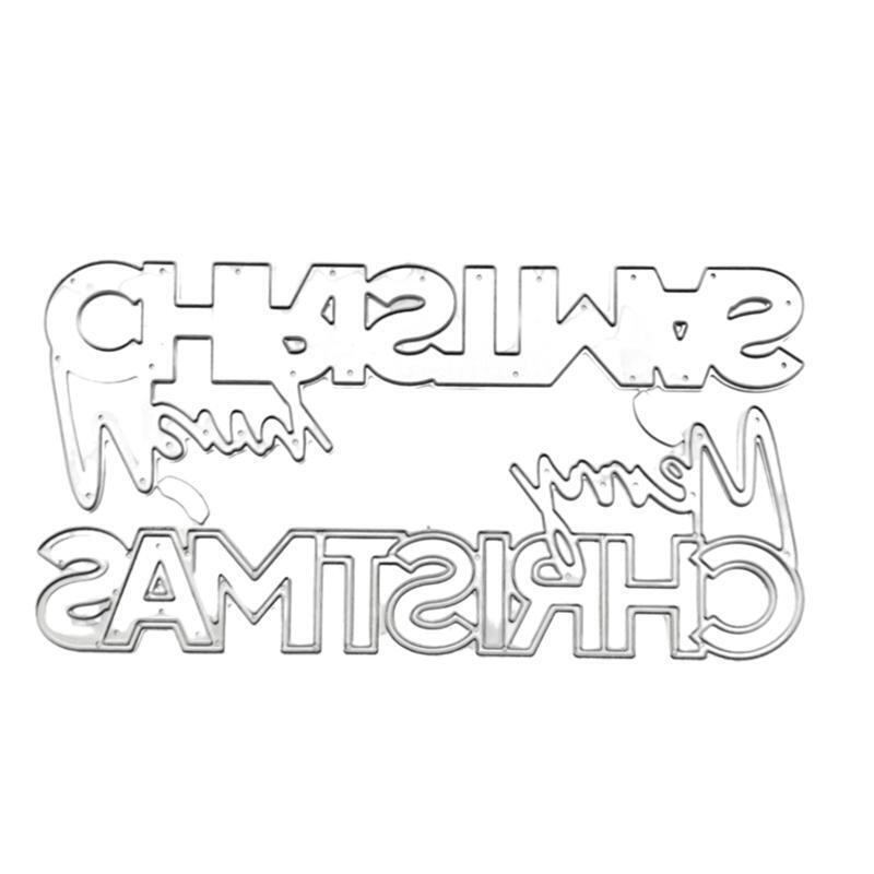 Merry Christmas Metal Cutting Dies Stencil DIY Scrapbooking Album Paper Template