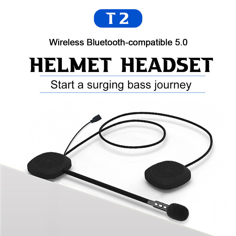 T2 Replacement Wireless Bluetooth-compatible 5.0 Motorcycle Helmet Headset