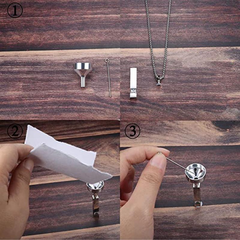 2Pieces Ashes Charming Long Pendant Necklace Keepsake Memorial Gift for Women