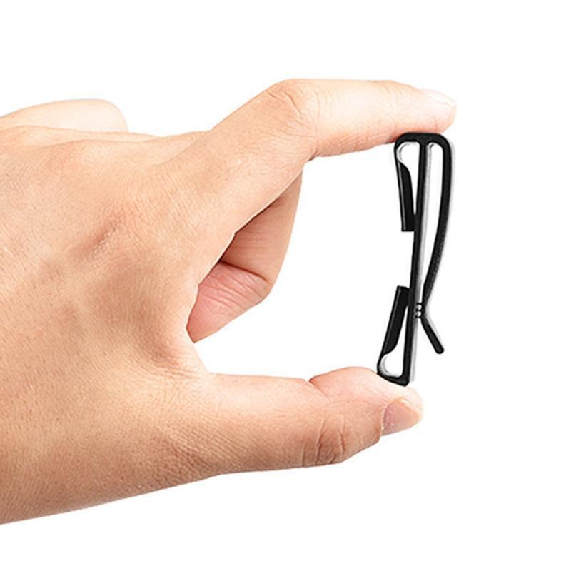 Black Backpack Buckle Strap Keeper Clips Webbing Ending Clips Quick Slip Keeper