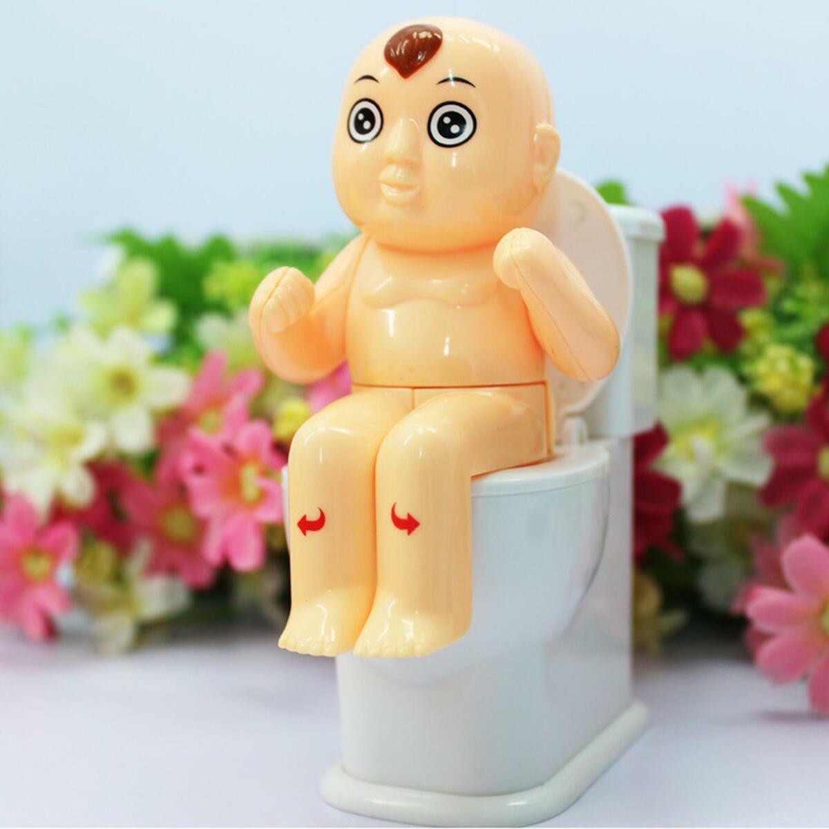 Novelty Children Tricky Shooting Water Sitting  Toilet   Boy