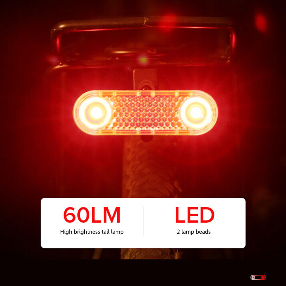 LED Bike Rack Taillight USB Charging Bicycle Rear Seat Reflective Lights