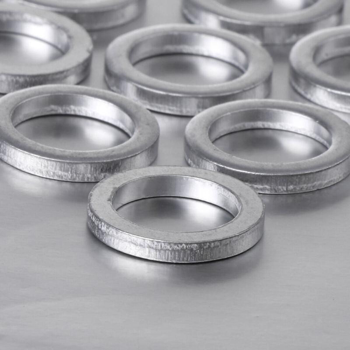 10Pcs  Aluminum Chainring Bolt Spacer Washer Gasket Ring 1mm Thick