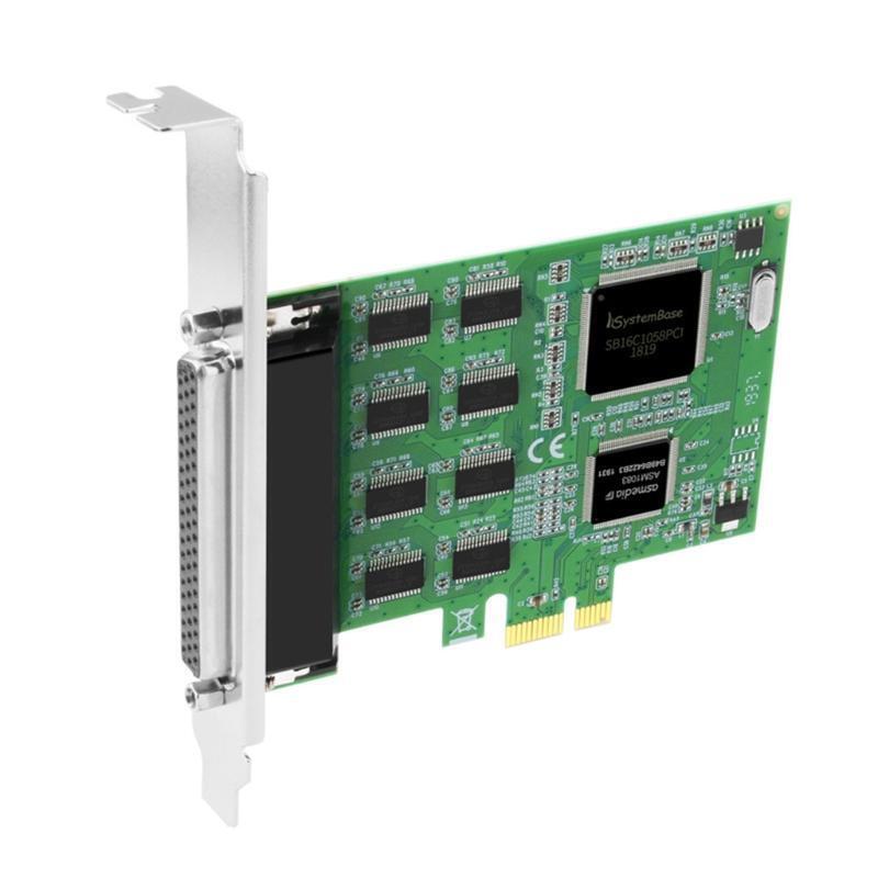 PCIe to 8 Port DB9 RS232 Serial Port Add On Card DB9in COM Adapter 16C1058 Chip