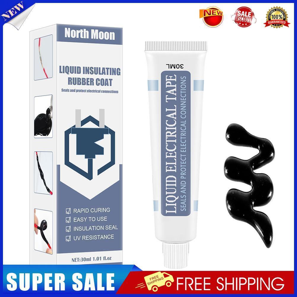 30ml Liquid Insulation Electrical Wire Cable Sealant Fast Dry Glue (Black)