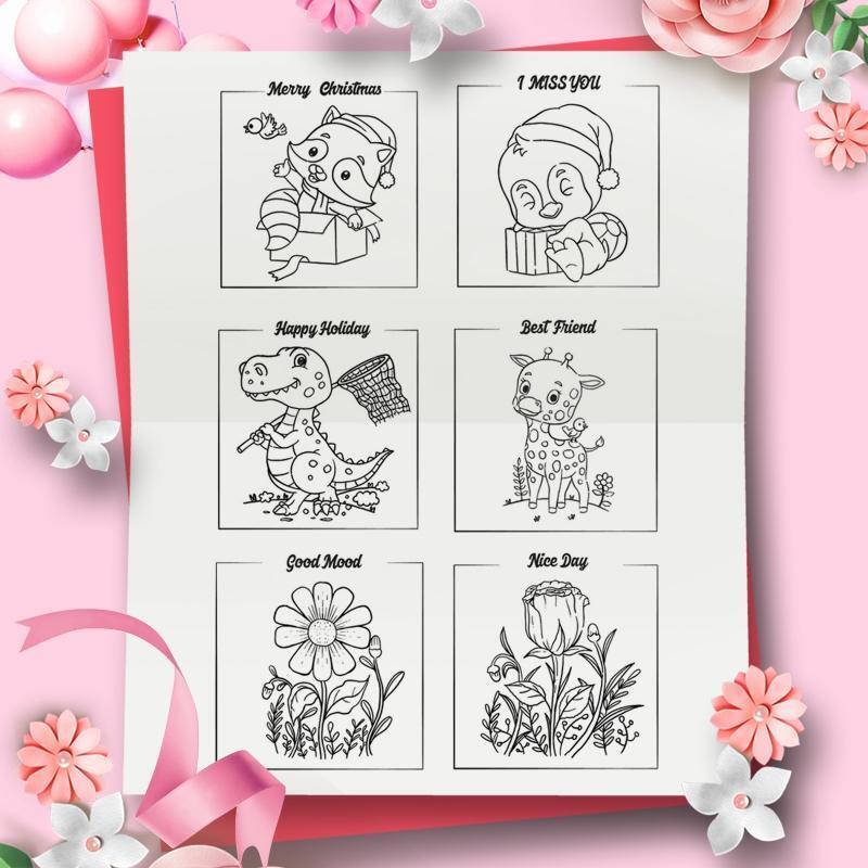 Cartoon Flower Silicone Clear Seal Stamp DIY Scrapbooking Embossing Photo Album