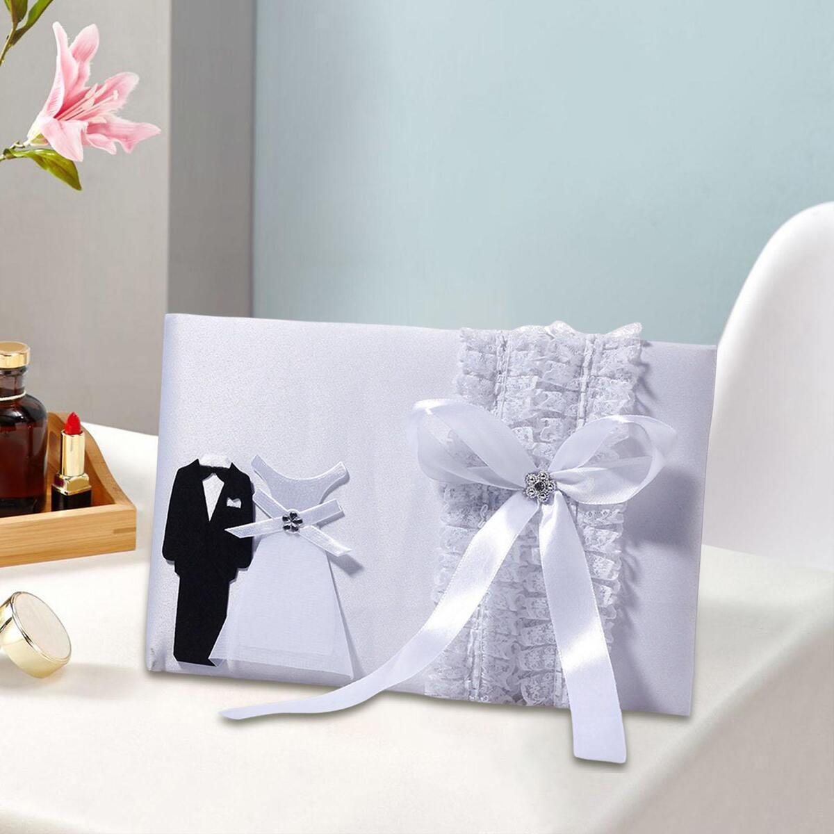 Wedding Guest Book Bowknots Guest Sign Book Guest Registry for Party Wedding