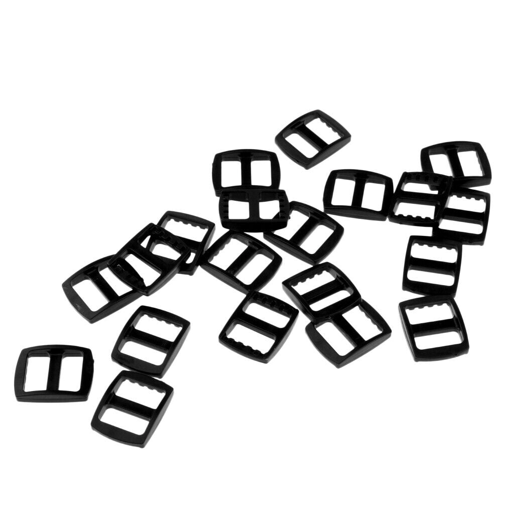 Plastic buckle  for backpack 20 pieces Shoulder strap Slider fastener Pet