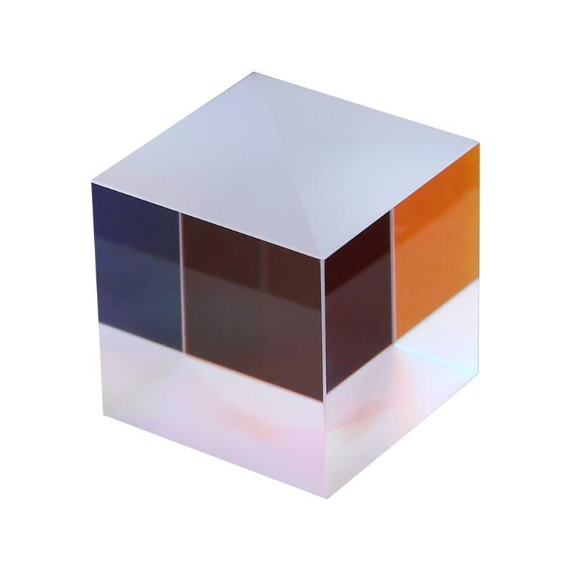 Cube Glass Prism Square Cube Prism Optical Glass RGB Prism for Teaching Decor