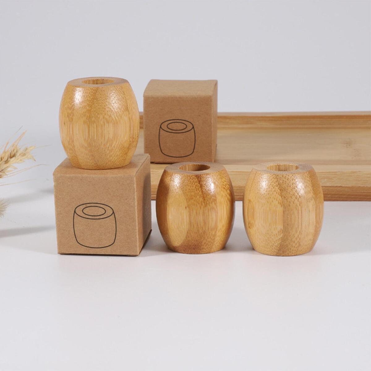 Multifunctional Bamboo Toothbrush Holder Wood Single Stands for Brushes