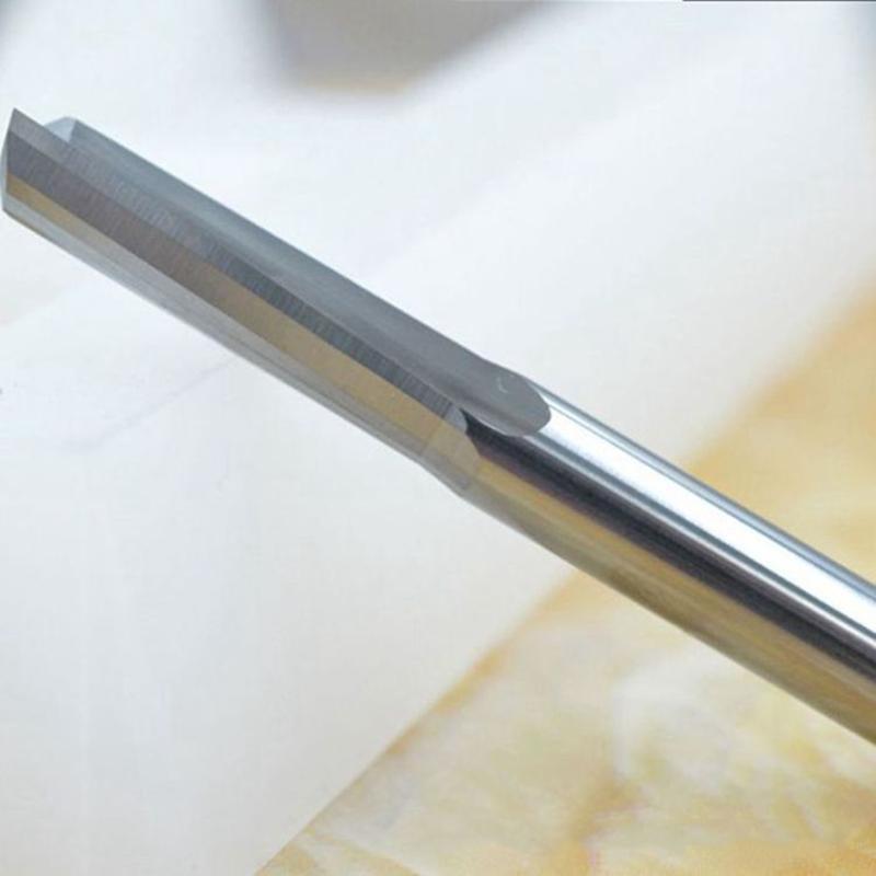 Two Double-edged Straight Flute Drills 4x32mm Milling Cutter Straight Router Bit