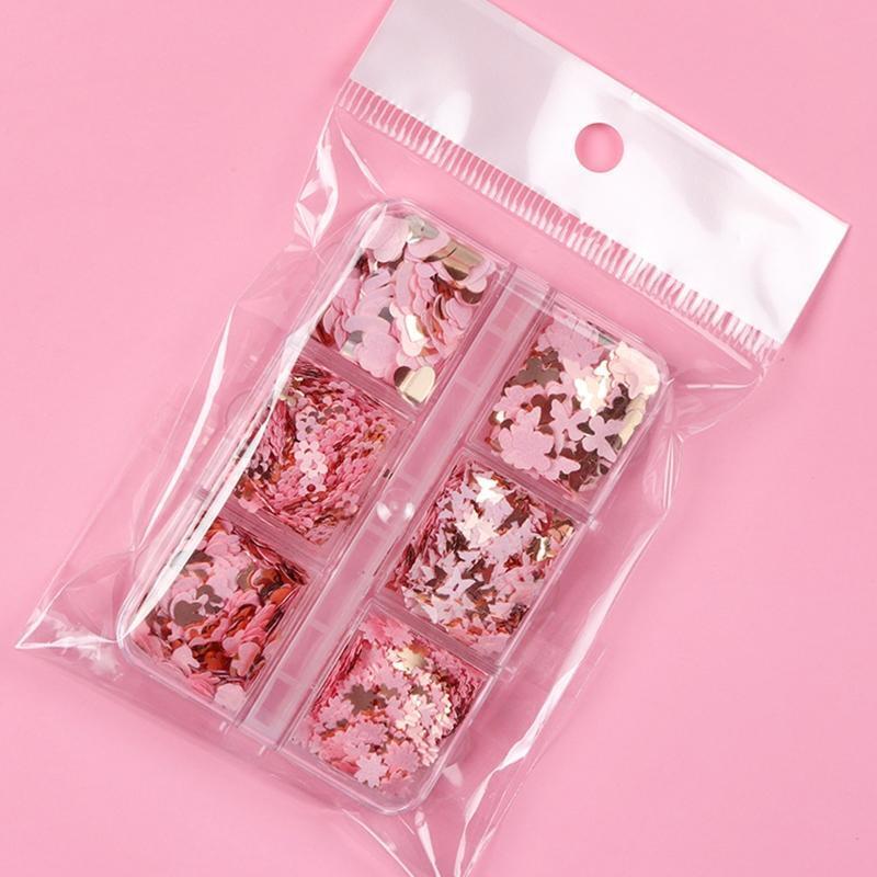 Mixed Confetti Glitter Silicone Molds Filler Nail Art Decorations Face Makeup