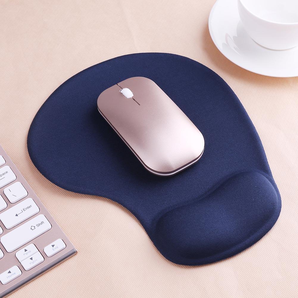 Silicone Wrist Rest Support Mouse Pad PU Anti-slip Hand Pillow(Dark Blue)