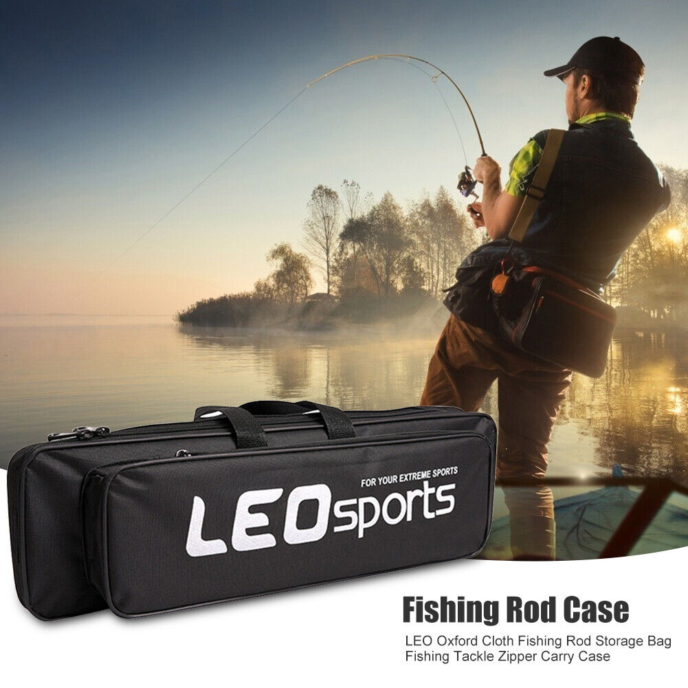 LEO Oxford Cloth Fishing Rod Storage Bag Fishing Tackle Zipper Carry Case