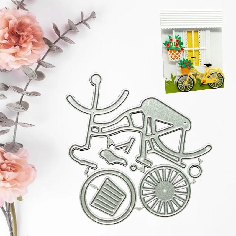 Bicycle Metal Cutting Dies Stencil DIY Scrapbooking Album Paper Card Template