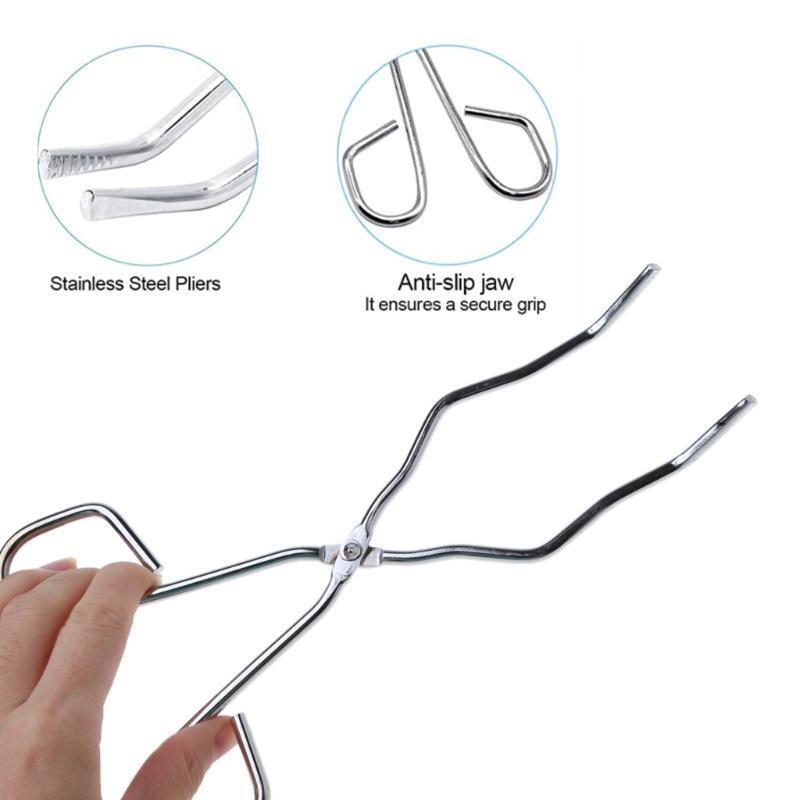 2Pcs Small Melting Quartz Ceramic Crucible Dish Cups With Stainless Steel Tongs