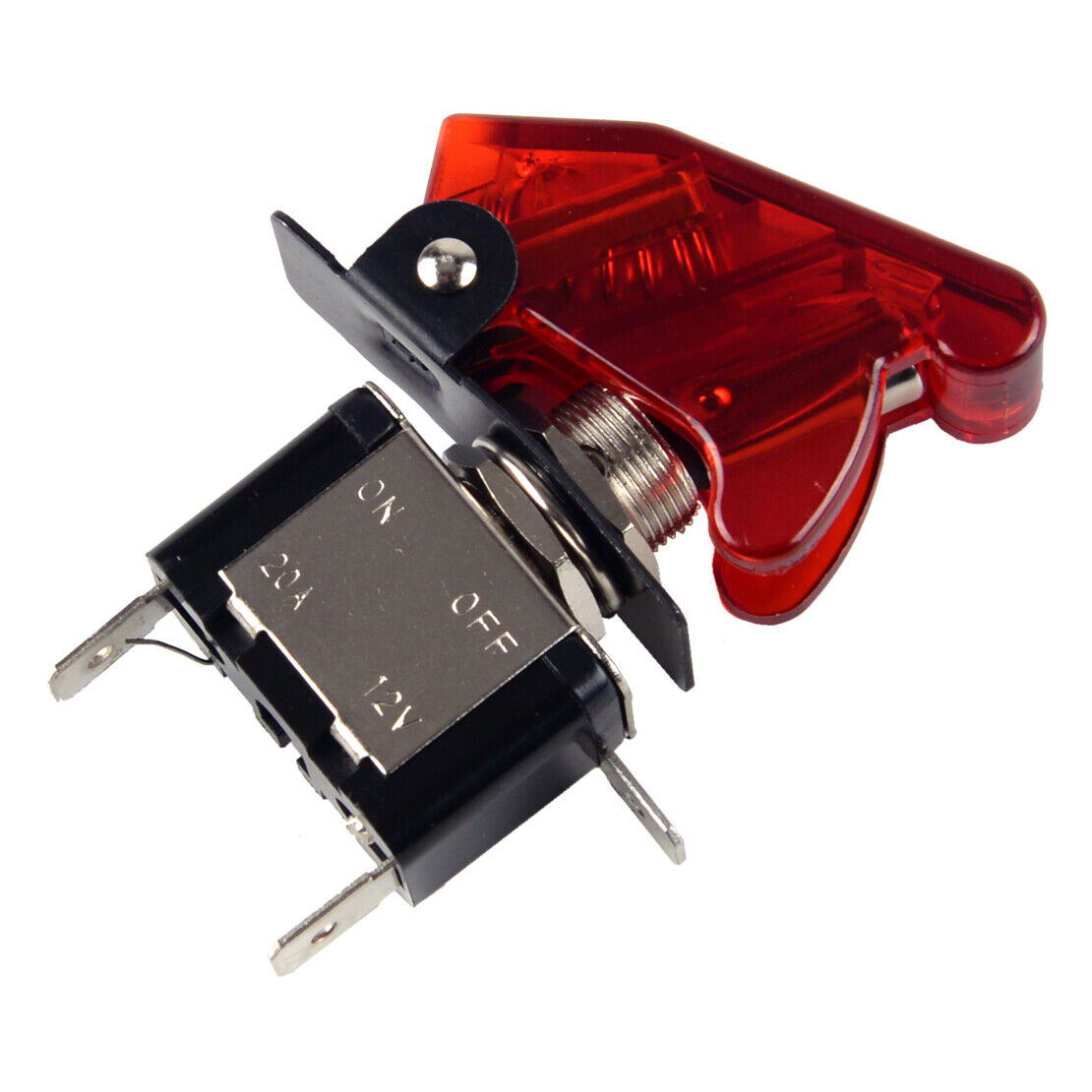1x 12V 20A Red LED Light Rocker Toggle Switch SPST ON/OFF Car Auto Boat Truck Li