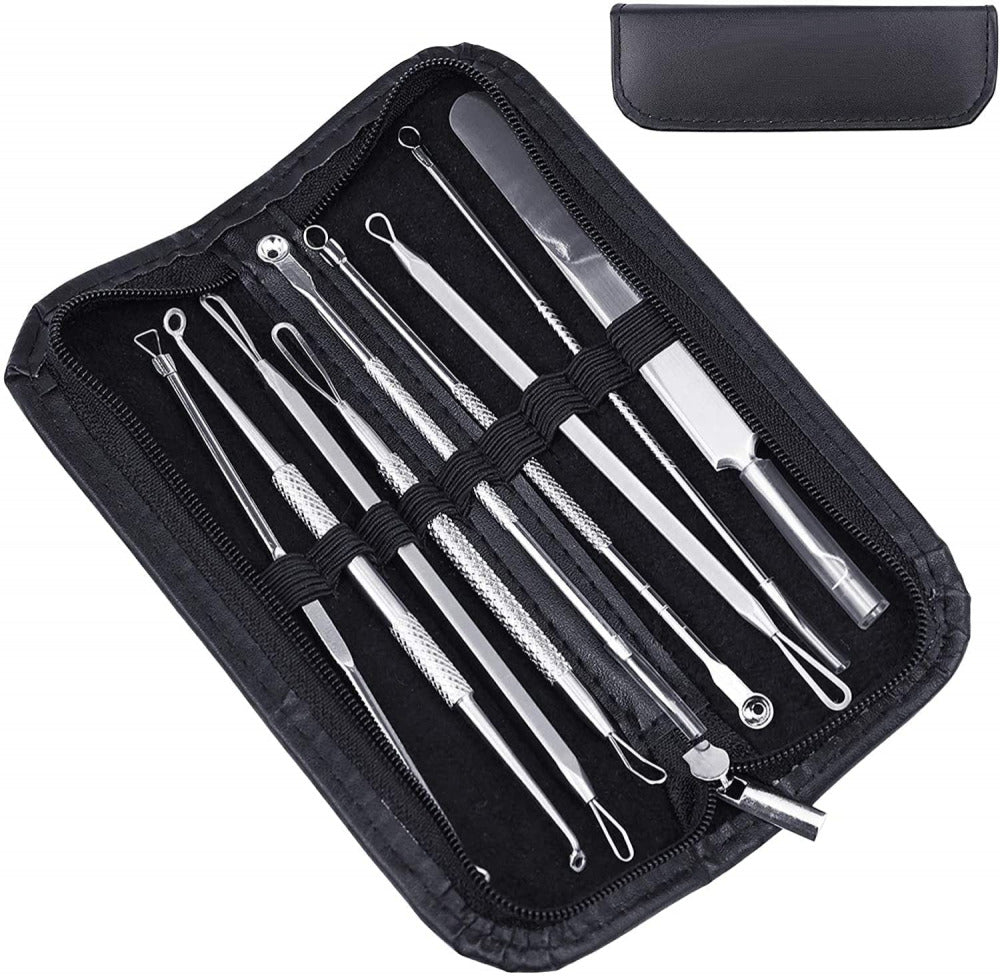 Stainles Steel Blackheads Acne Acne Face Extractor Skin Care Acne Tool 10pcs