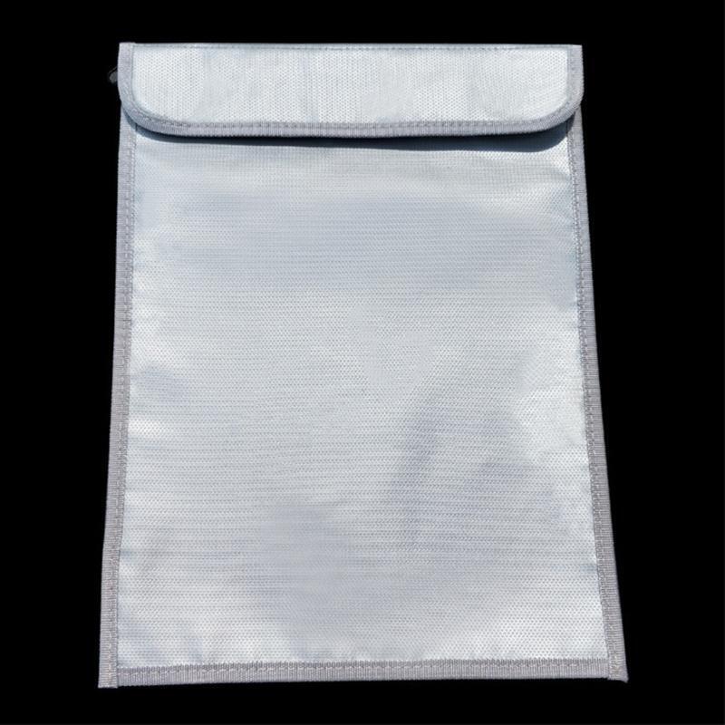 Fireproof Safe Bag Non-Itchy Silicone Coated File Storage (2000?) with Zipper