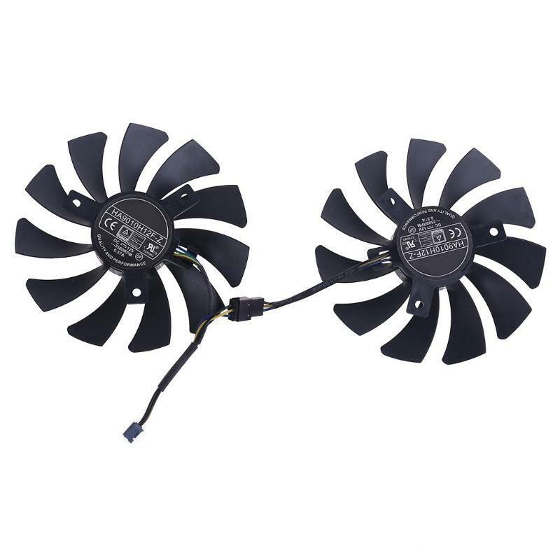 1 Pair HA9010H12F-Z 4Pin Cooler Fan Replacement for MSI GTX 1060 1660Ti RTX 2060