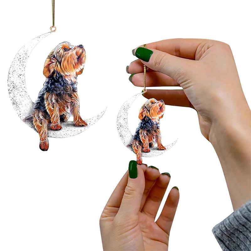Creative Pet Dog Christmas Tree Art Hanging Ornament Thoughtful Gift for Xmas