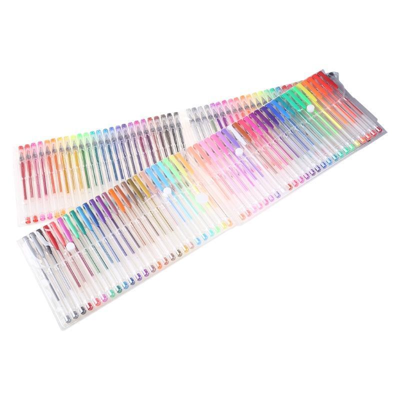 100 Color Marker Gel Pen Glitter Metallic Pastel Color No Duplicates Drawing Pen