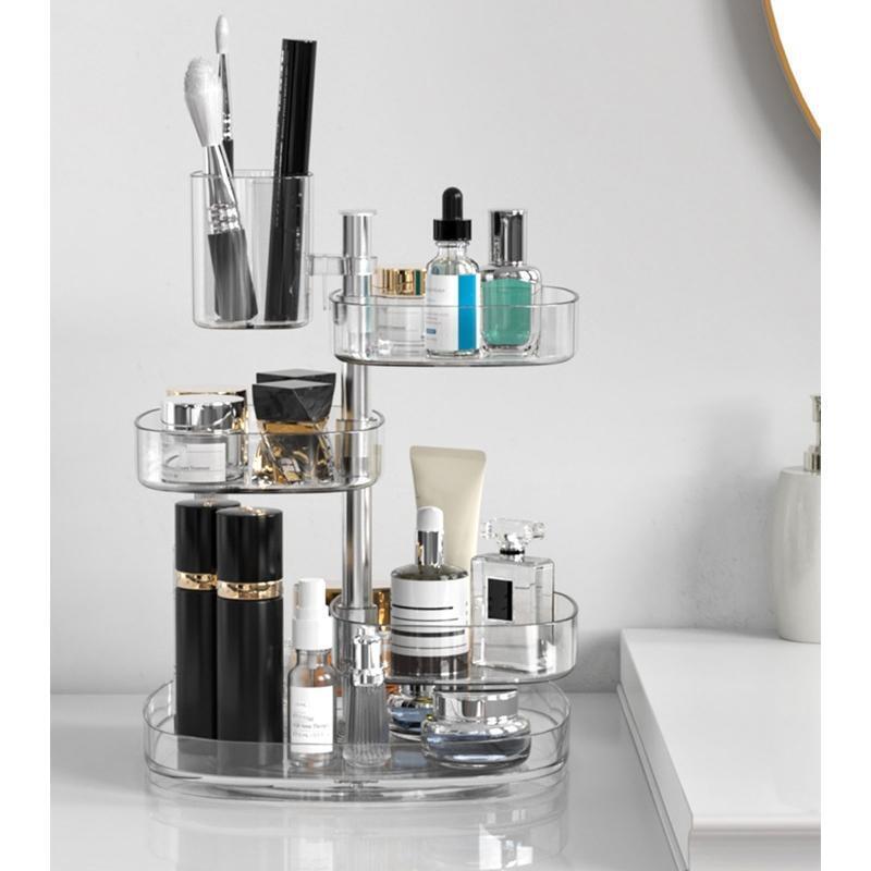360 Rotating Makeup Organizer 5 Layers Adjustable Spinning Holder Storage Rack
