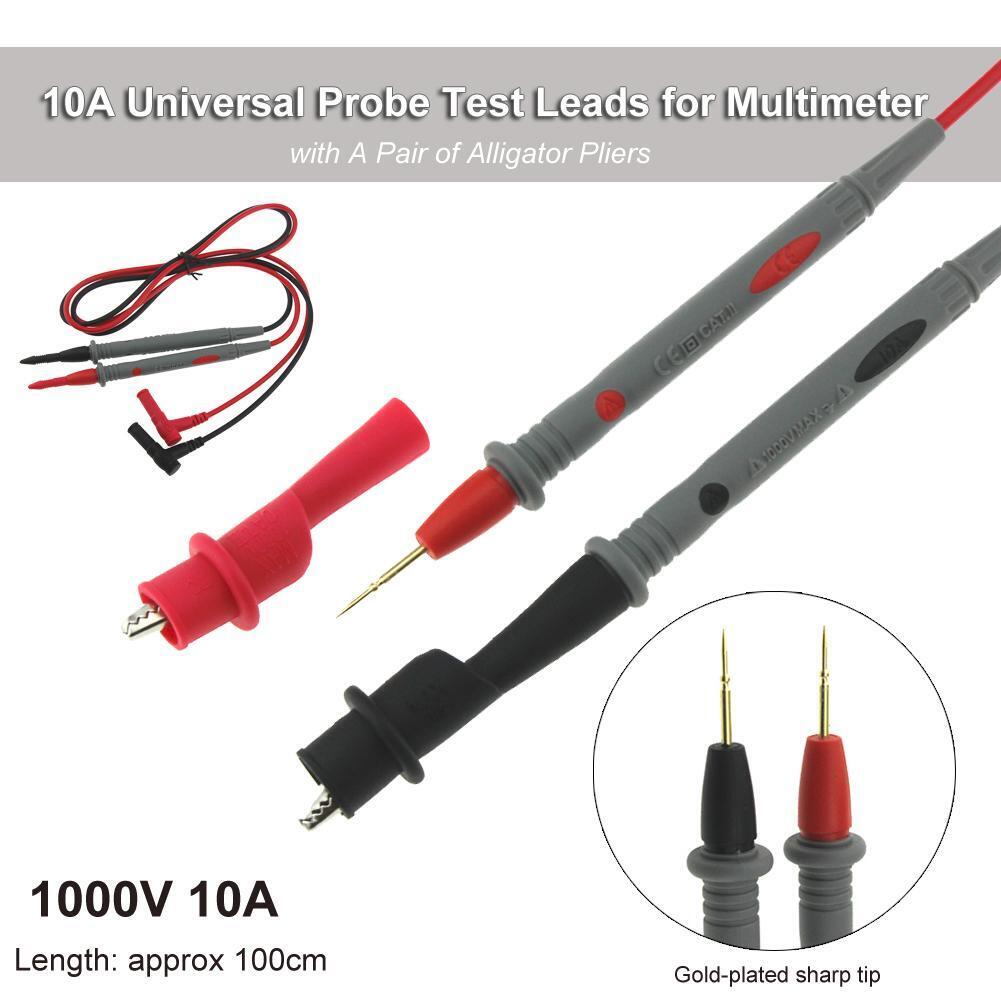 PT1005 10A Universal Probe Test Leads for Multimeter with Alligator Pliers