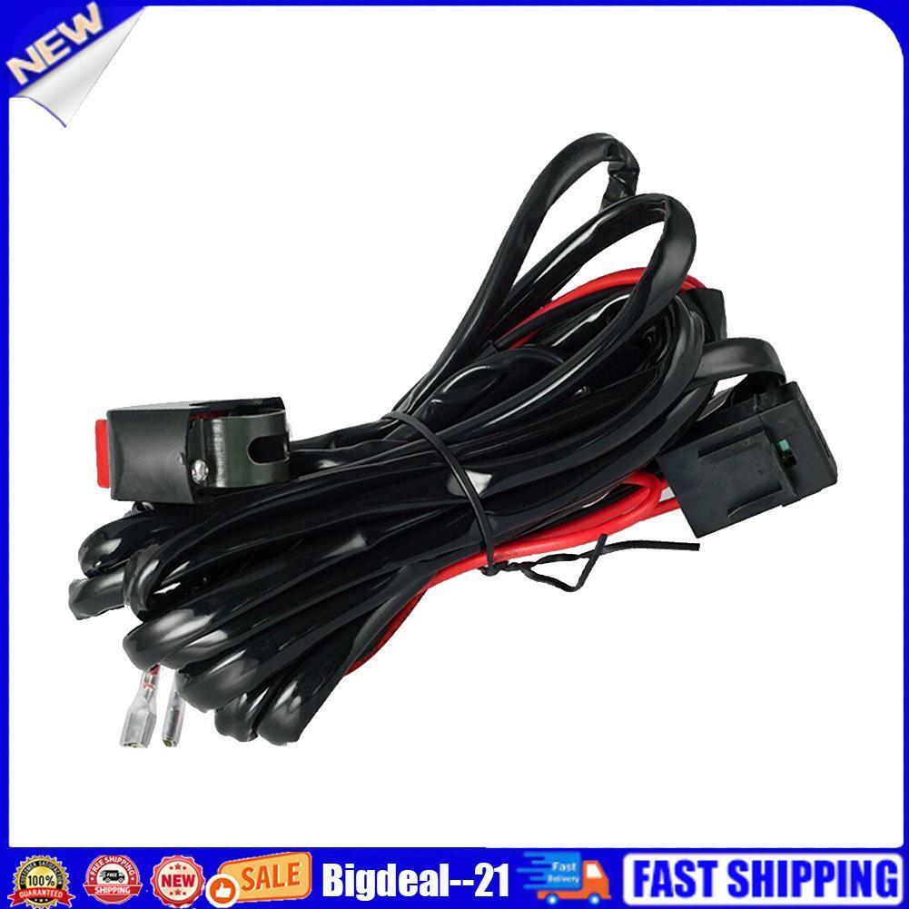 Motorcycle Fog Light Wiring Harness LED Lamp Headlamp Refit Switch Cable