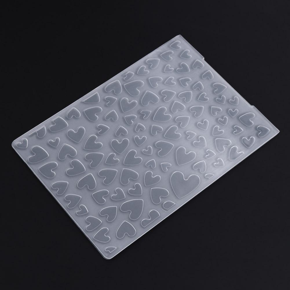 Love Heart Pattern DIY Plastic Scrapbook Embossing Template Cake Stencils