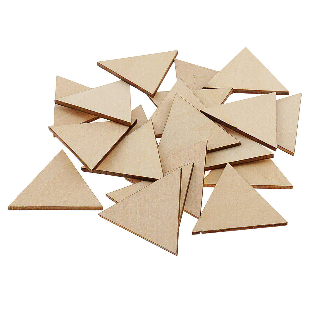3 mm Thick Pine  Triangle Unfinished en Pieces   50mm