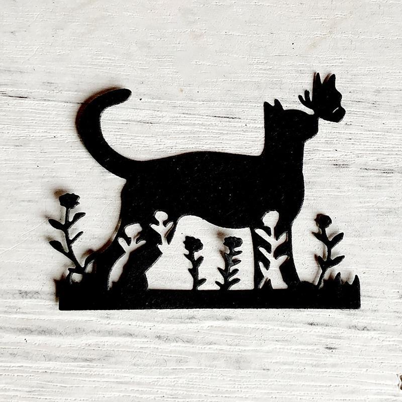Flowers Cat Metal Cutting Dies Photo Album Decoration Accessories DIY Crafts