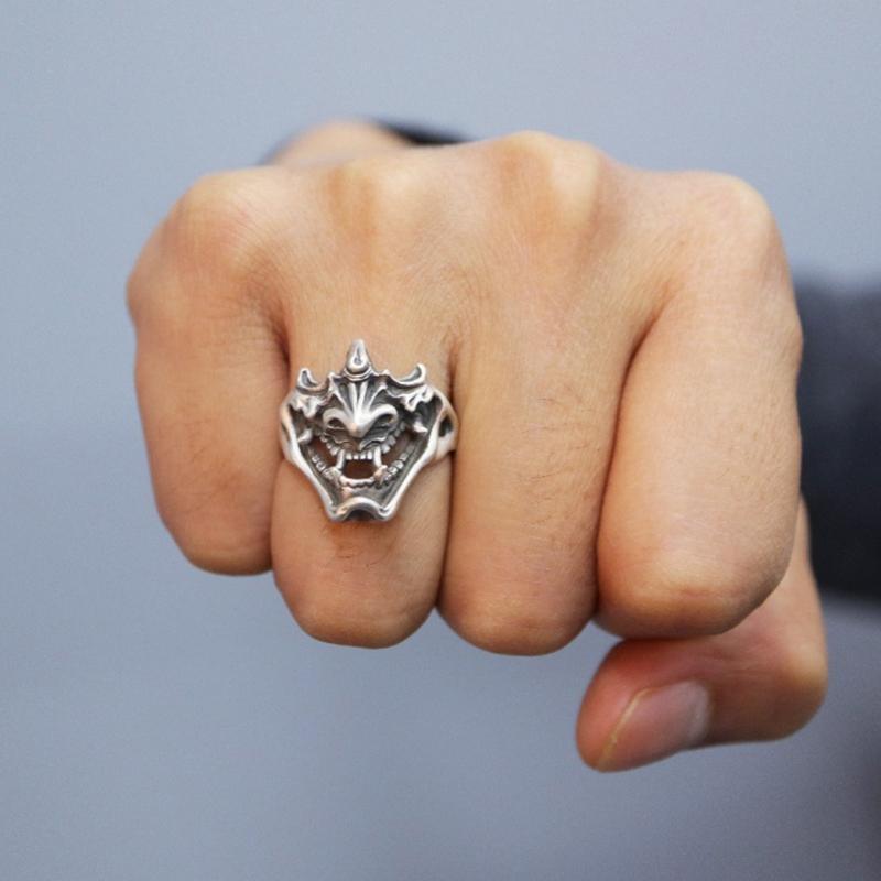 Stylish Open Ring Demon Shape Gothic Statement Party Chunky Jewelry for Men Teen