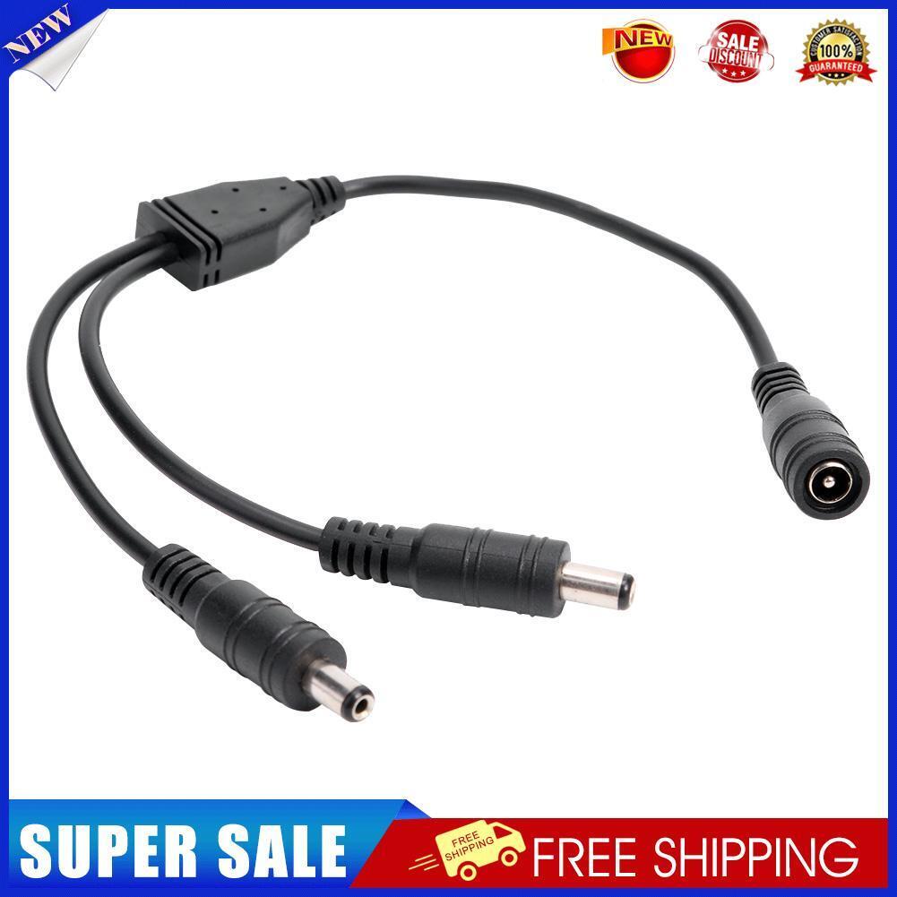 2.1x5.5mm 1 Female to 2 Male DC Power Splitter Plug Cable for CCTV Camera