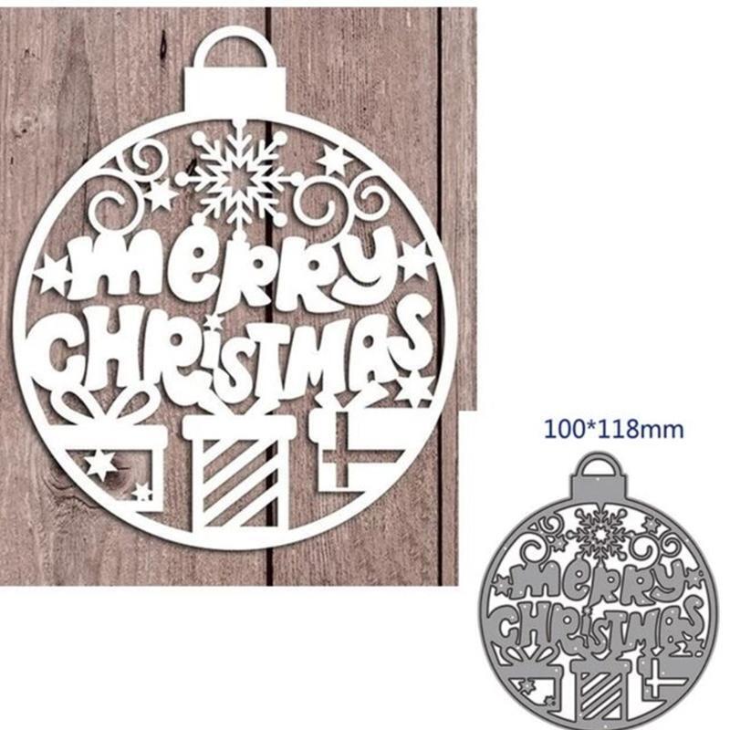 Merry Christmas Tag Metal Cutting Dies Stencil DIY Scrapbooking Album Paper Card