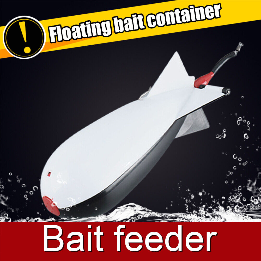 Carp Fishing Rockets Feeders Float Bait Lure Holder Tool (Black+White S)